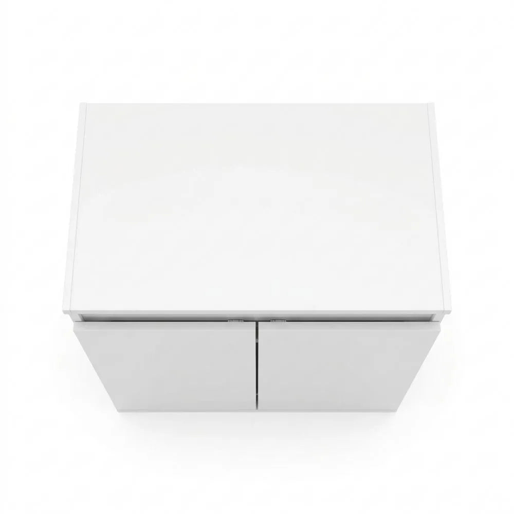 Weißer Schrank mit zwei Türen, 74 x 99,6 cm