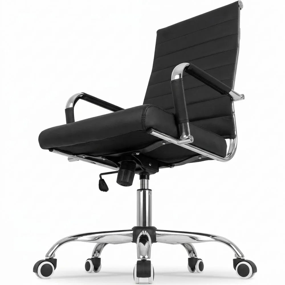 Ergonomischer Drehstuhl mit Lendenwirbelstütze und Kunstleder